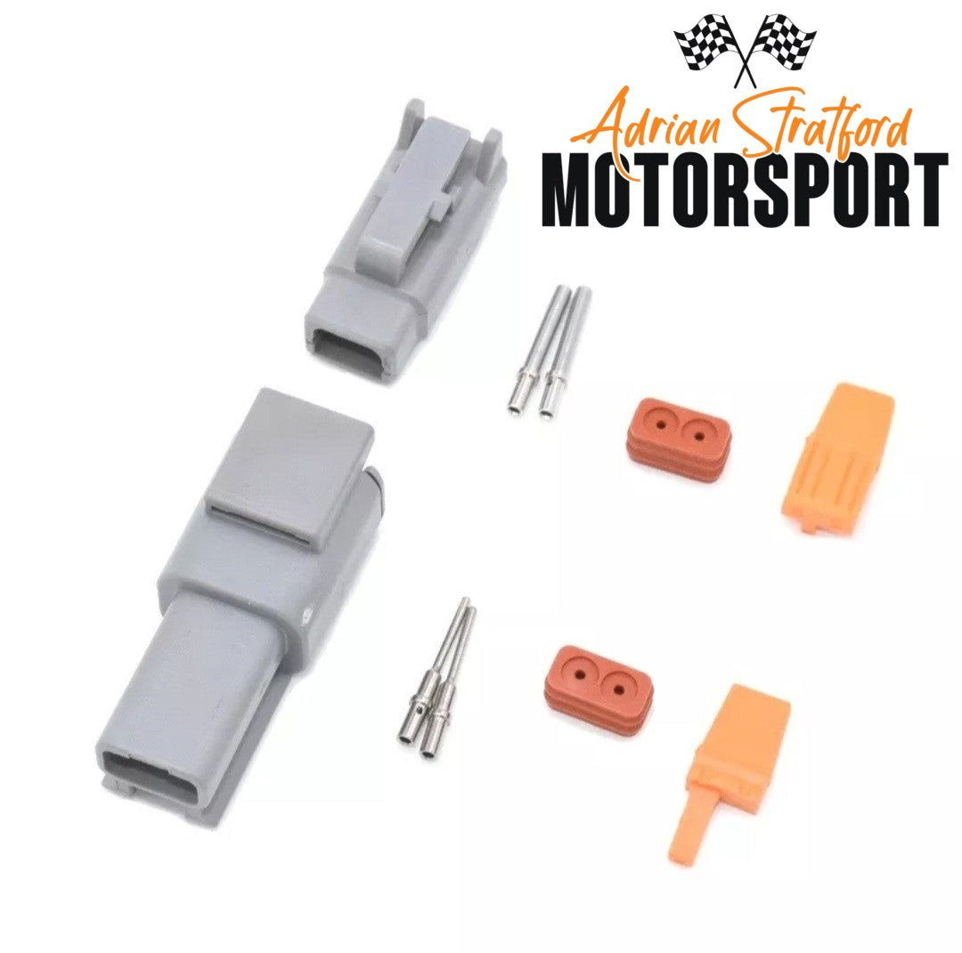 Deutsch DTM Style 2 Pin Connector Set With Genuine Pins