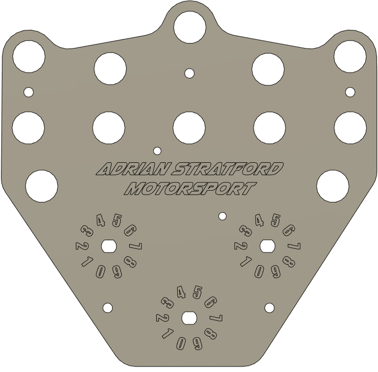 Steering Wheel Button Plate Box For Rally/Race/Sim - Adrian Stratford Motorsport